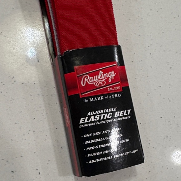 Rawlings Vibrant Red baseball Belt size small - Picture 3 of 8
